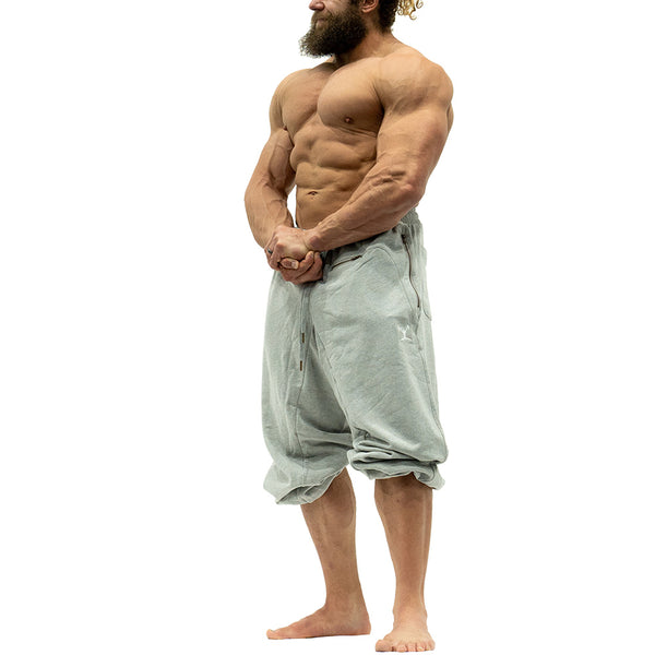 Jujimufu Very Good Sweat Pants Light Gray Color - Capri View