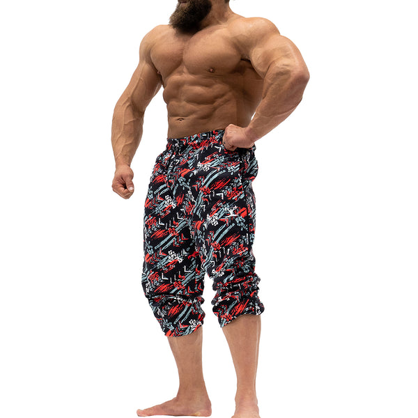 Workout Pajamas One Way Zip Pattern - Showing wearing as Capri style