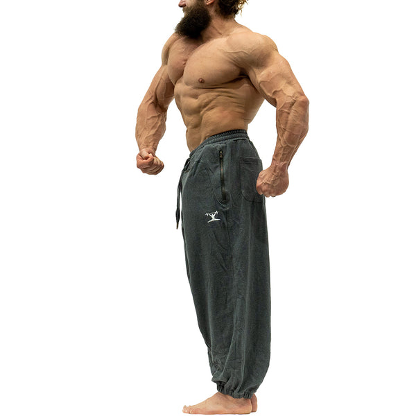 Jujimufu Very Good Sweat Pants Dark Gray Color - Side View