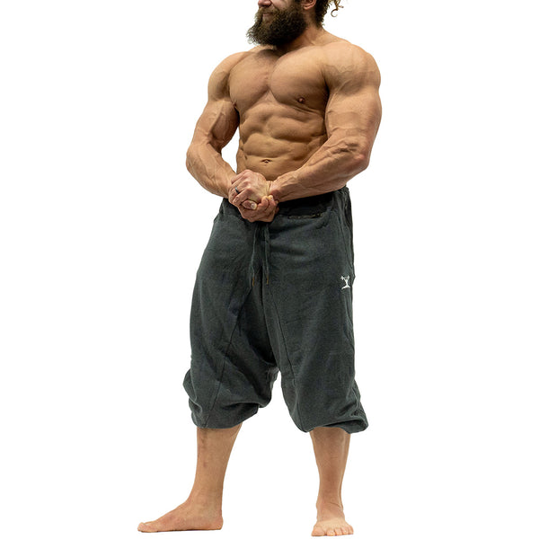 Jujimufu Very Good Sweat Pants Dark Gray Color - Capri View