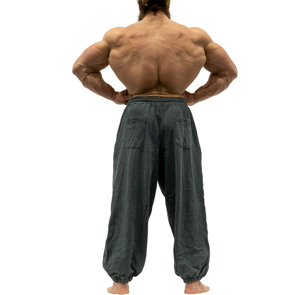 Jujimufu Very Good Sweat Pants Dark Gray Color - Back View