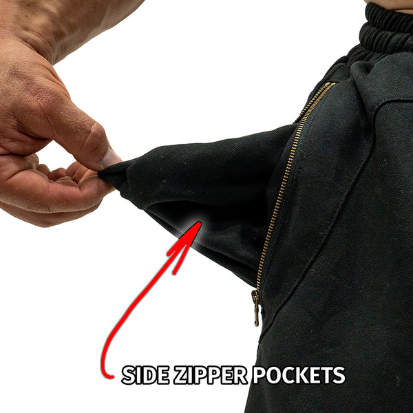 Jujimufu Very Good Sweat Pants Black Color - Side Zipper Pocket