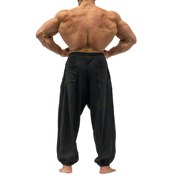 Jujimufu Very Good Sweat Pants Black Color - Back View