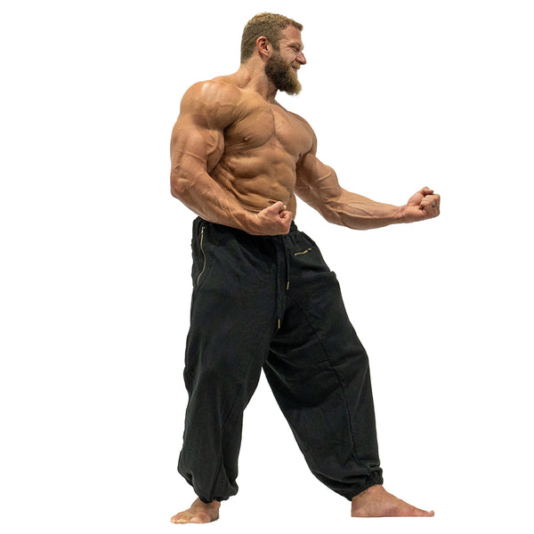 Jujimufu Very Good Sweat Pants Black Color - Kata Freestyle Pose
