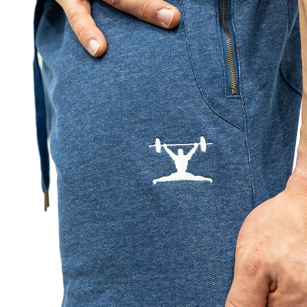 Jujimufu Very Good Sweat Pants Denim Blue Color - Splitman Logo