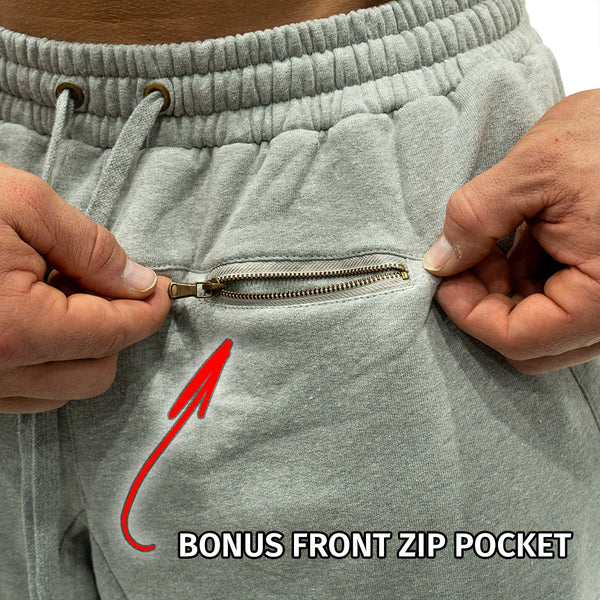 Jujimufu Very Good Sweat Pants Light Gray Color - Bonus Front Pocket