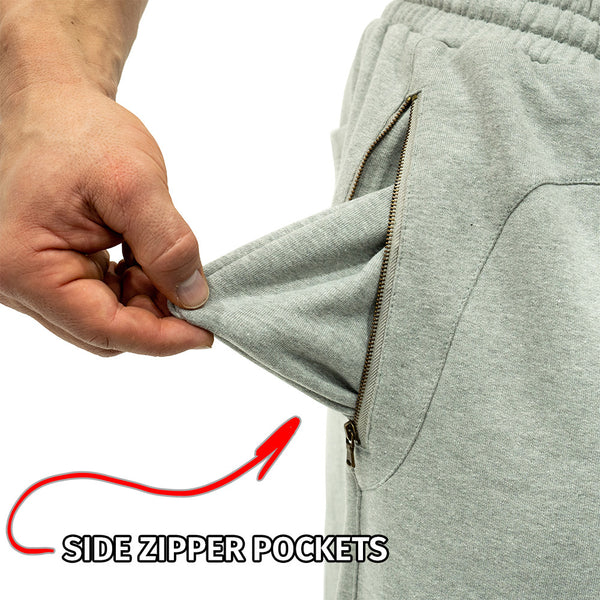 Jujimufu Very Good Sweat Pants Light Gray Color - Side Zipper Pocket
