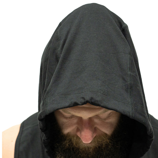 Jujimufu Ultra Hoodie Black Color - Full Hood View