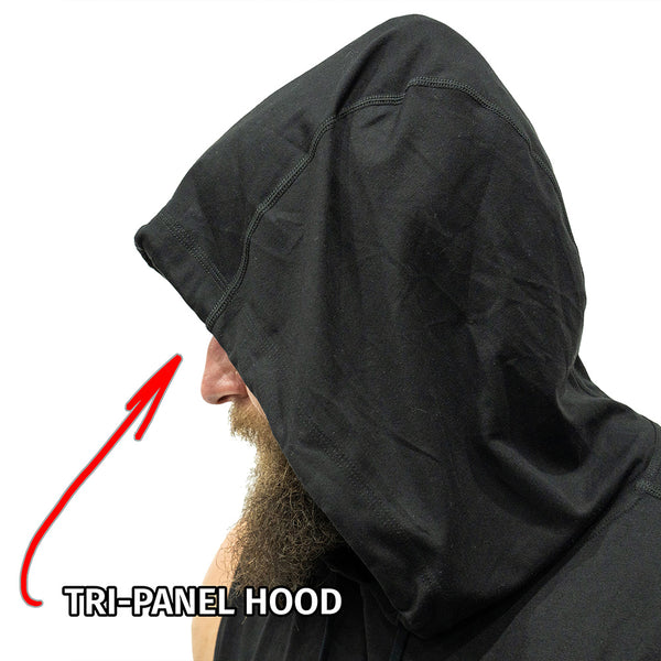 Jujimufu Ultra Hoodie Black Color - Tri-Panel Hood