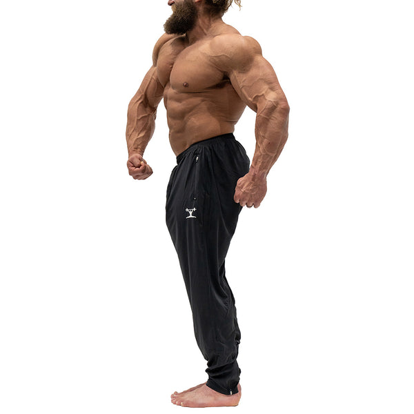 Jujimufu Classic Stretchy Pants Black Color - Side view