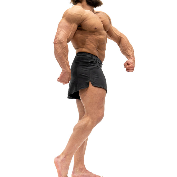 Jujimufu Short Shorts Black Color - Side Step View