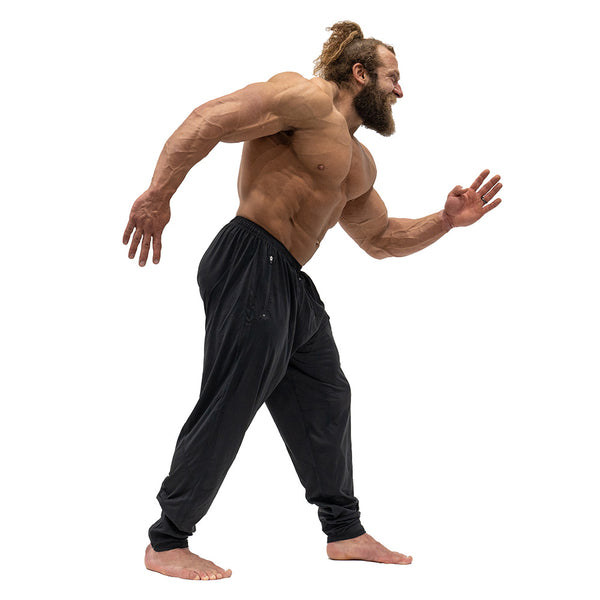 Jujimufu Classic Stretchy Pants Black Color - Casual and Fun modeling