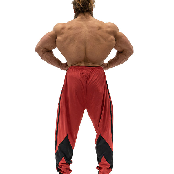 Jujimufu Classic Stretchy Pants Red Black Color - Back view