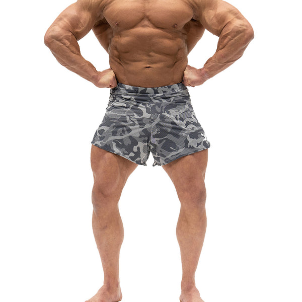 Jujimufu Short Shorts Dark Camo Color - Full Front View