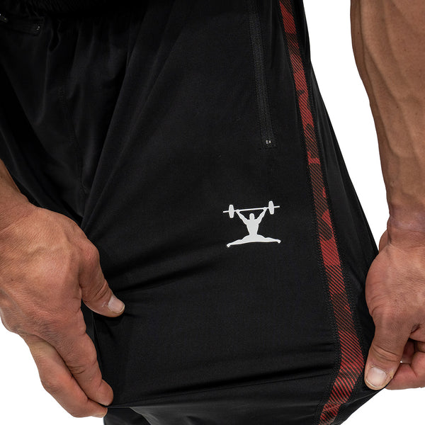 Jujimufu Classic Stretchy Pants Black and Red Camo Color - Logo