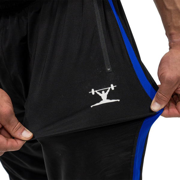 Jujimufu Lite Stretchy Pants Black And Blue Color - Logo