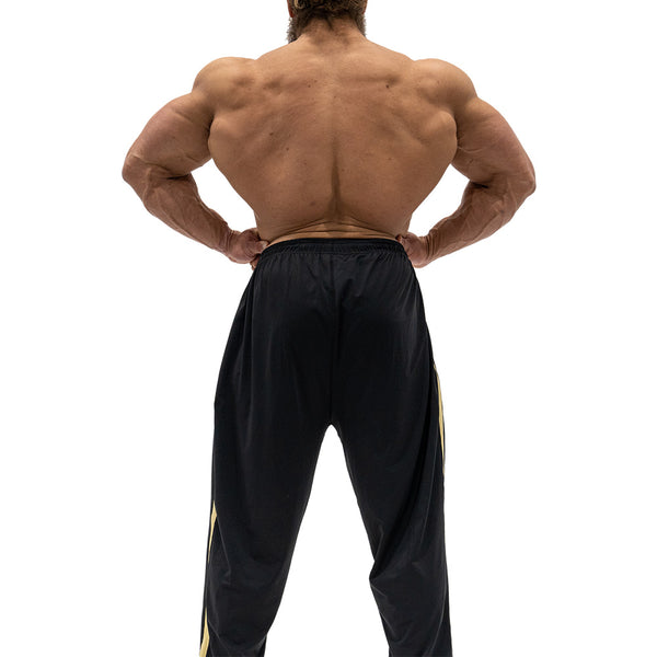 Jujimufu Lite Stretchy Pants Black And Gold Color - Back view