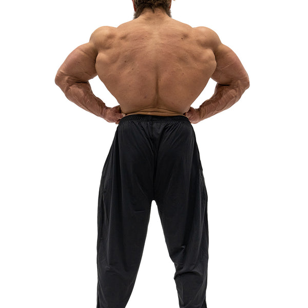 Jujimufu Lite Stretchy Pants Black Color - Back view