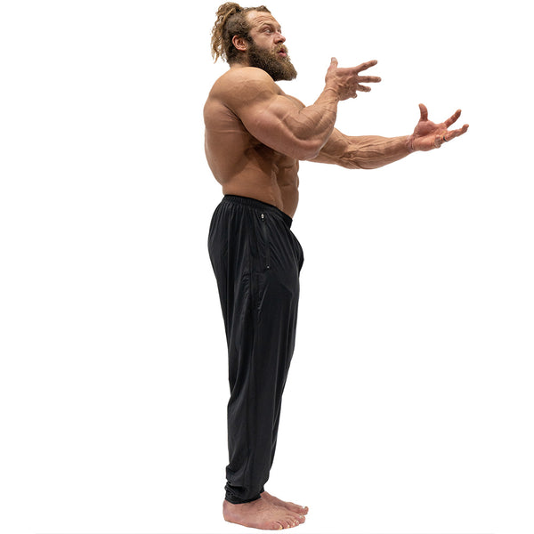 Jujimufu Lite Stretchy Pants Black Color - Casual and Fun modeling