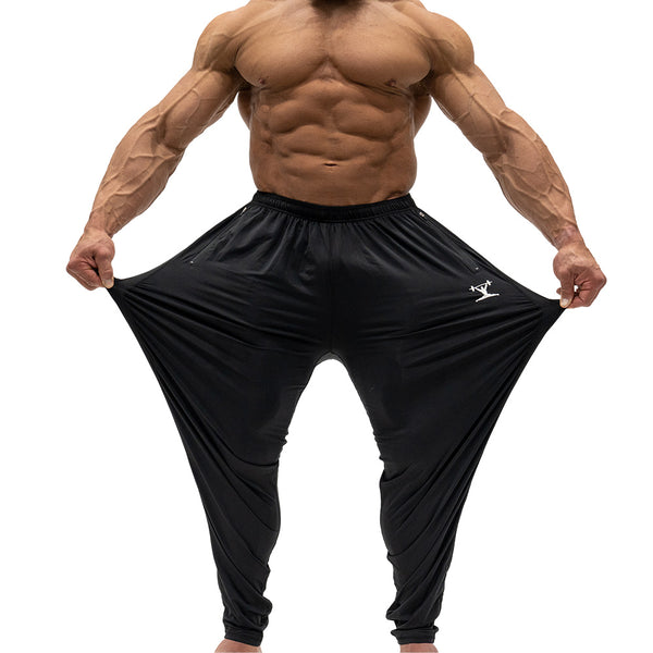 Jujimufu Lite Stretchy Pants Black Color - Showing Stretch Fabric