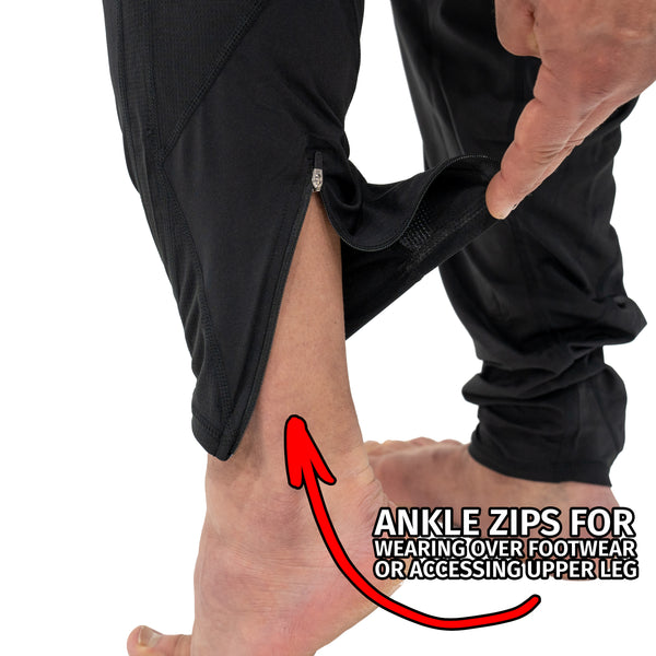 Jujimufu Classic Stretchy Pants Black Color - Ankle Zipper