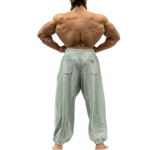 Jujimufu Very Good Sweat Pants Light Gray Color - Back View