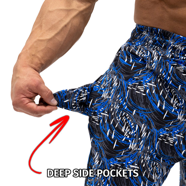 Workout Pajamas Rain Circumstance Pattern - Deep Side Pockets
