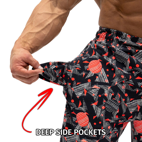 Workout Pajamas Cosmic Drops Pattern - Deep Side Pockets