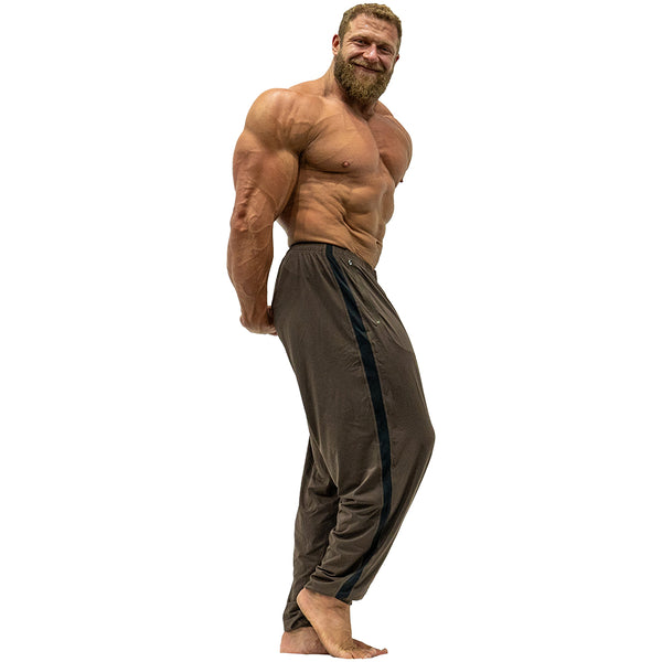 Jujimufu Lite Stretchy Pants Brown And Black - Casual and Fun modeling