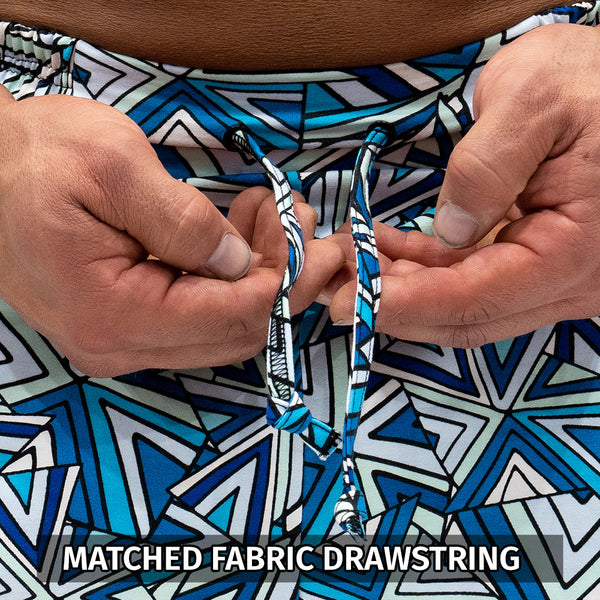 Workout Pajamas Swordfish Fractals Pattern - Matched Fabric Drawstring