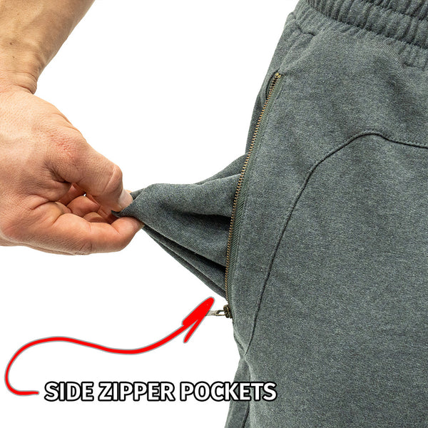 Jujimufu Very Good Sweat Pants Dark Gray Color - Zipper Side Pockets