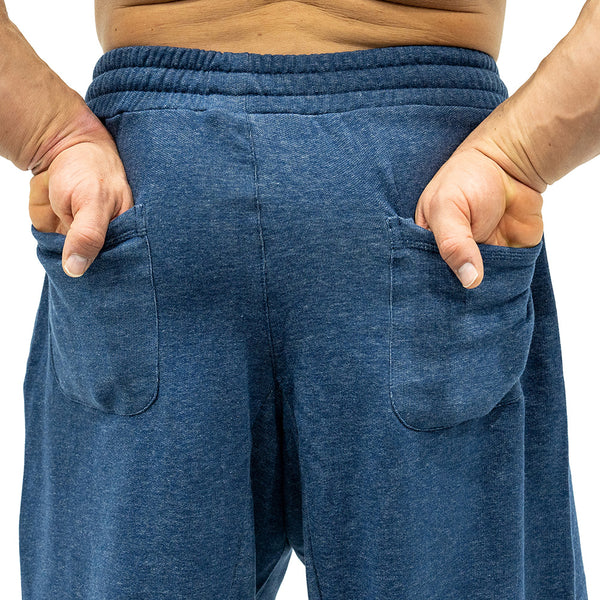 Jujimufu Very Good Sweat Pants Denim Blue Color - 2 Back Pockets