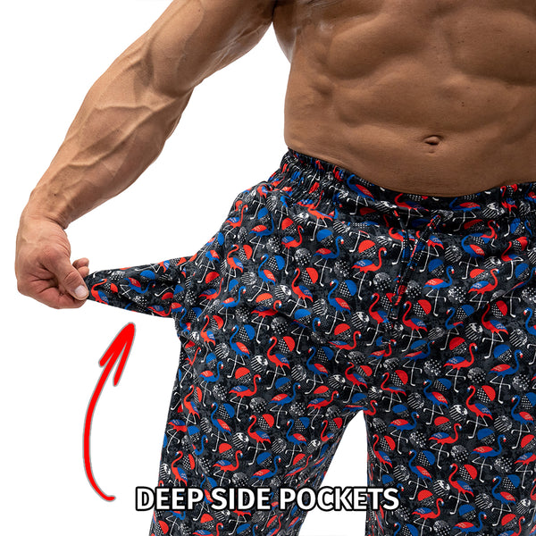 Workout Pajamas Magic Mingos Pattern - Deep Side Pockets