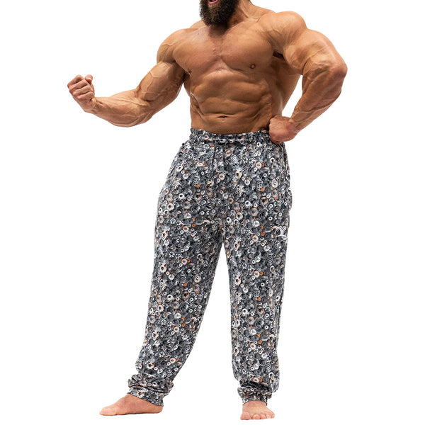 Workout Pajamas Weight Plated Pattern - Quarter Angle View