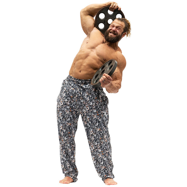 Workout Pajamas Weight Plated Pattern - Casual and Fun modeling 2