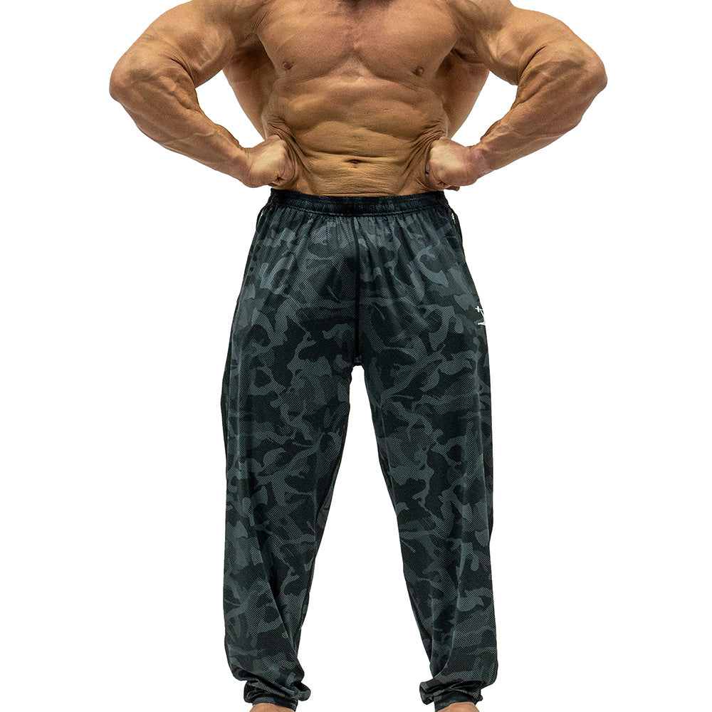 マ*ト様 M.U 凸凹 DOCKING PANTS GY × GYm.u jap Jujimufu Stretchy Pants - Black w/ Gold