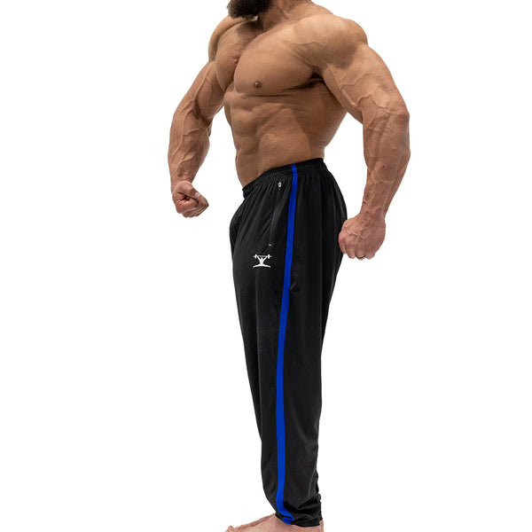 Jujimufu Lite Stretchy Pants Black And Blue Color - Side view