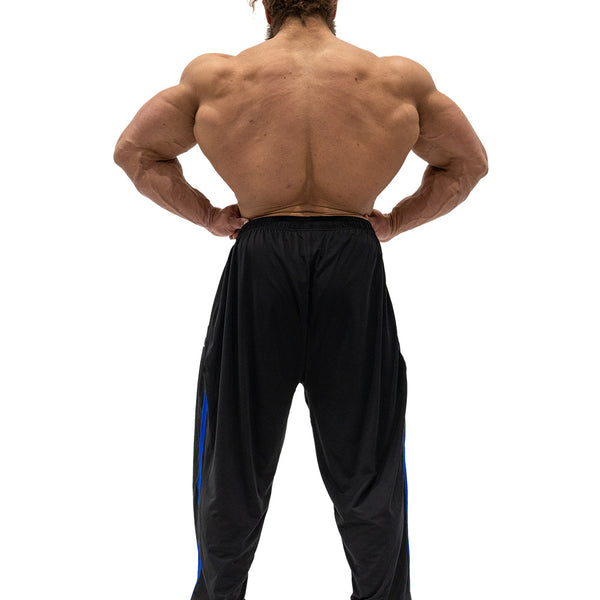 Jujimufu Lite Stretchy Pants Black And Blue Color - Back view