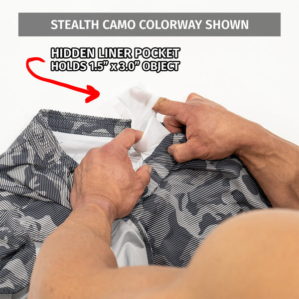Jujimufu Short Shorts Feature - Mesh Internal Liner (Stealth Camo Colorway)
